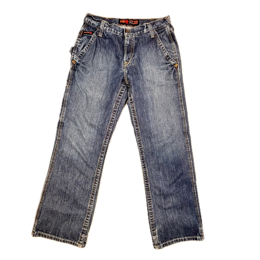 Ariat Work FR M4 Low Rise Boot Cut Jeans Mens 30x30 Blue Flame Resistant Denim